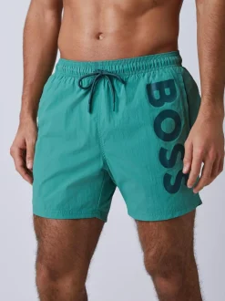BOSS Octopus Logo Swim Shorts Green Online