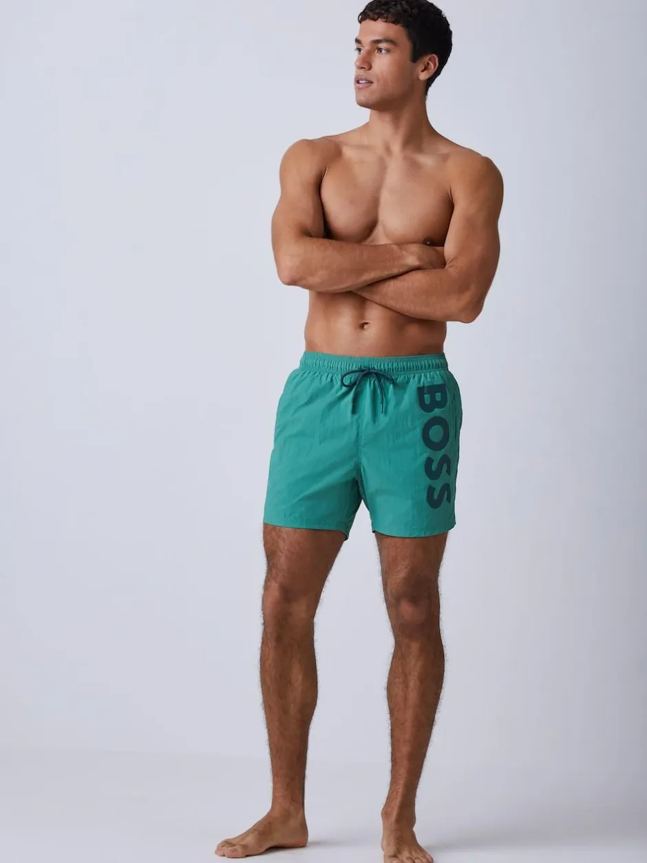 BOSS Octopus Logo Swim Shorts Green Online