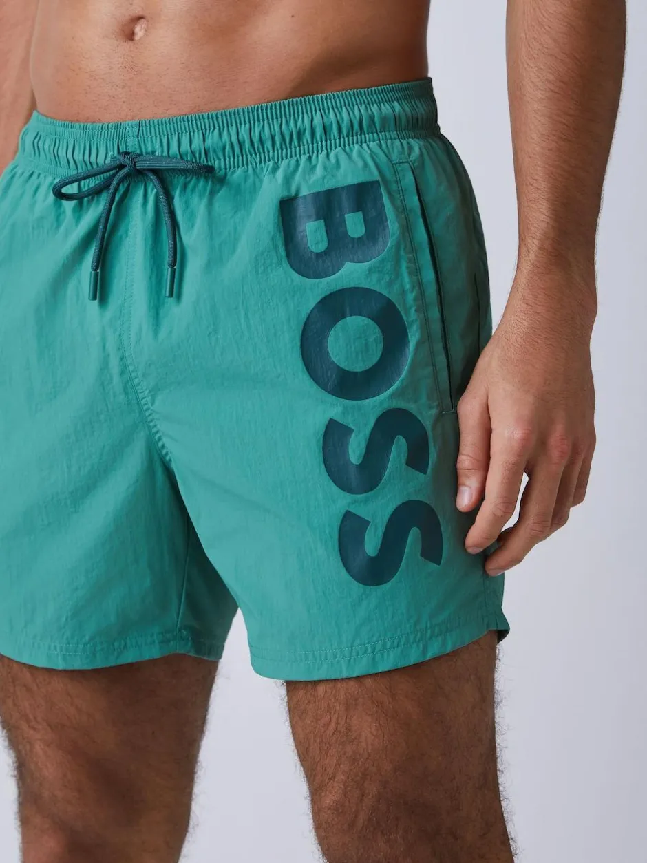BOSS Octopus Logo Swim Shorts Green Online