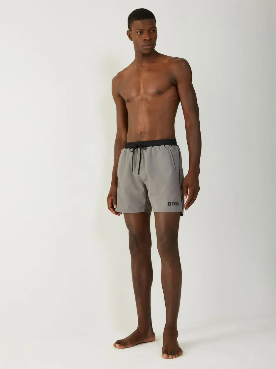 BOSS Grey Light Starfish Quick Dry Swim Shorts Discount