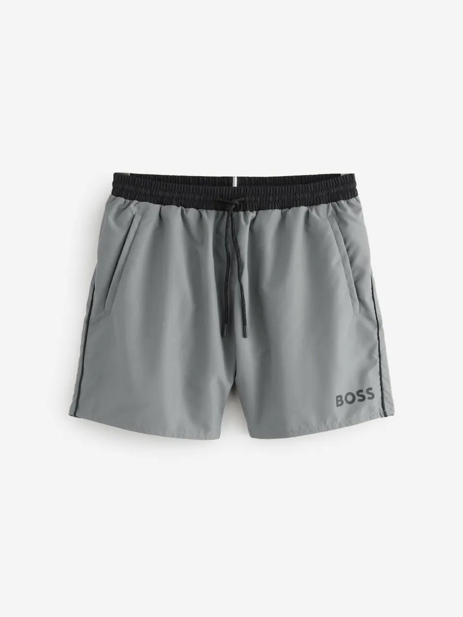 BOSS Grey Light Starfish Quick Dry Swim Shorts Discount