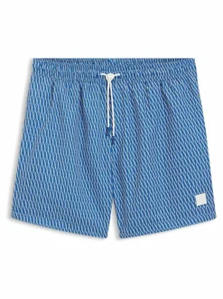 BOSS Vibe Printed Swim T-shirt Light Blue Outlet