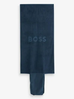 BOSS Navy Swim Shorts, Bag, Towel Beach Gift Set Best