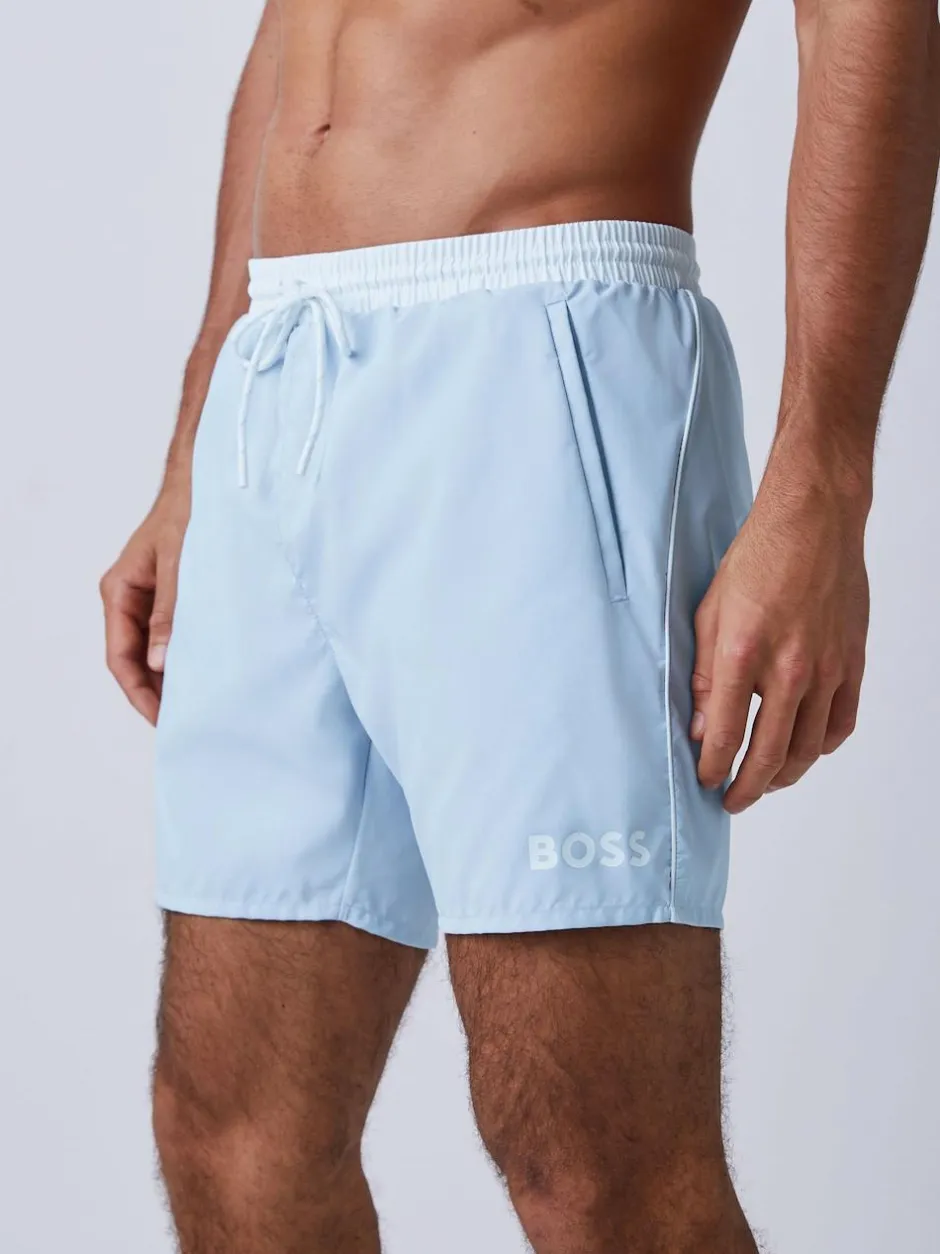BOSS Sky Blue Starfish Quick Dry Swim Shorts Hot