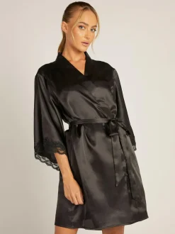 Boux Avenue Amelia Robe Dressing Gown Black Discount
