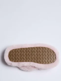 Boux Avenue Pink Ridge Sole Cross Band Slippers Clearance
