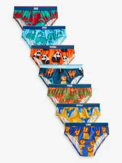 Next Cotton Briefs 7 Pack (1.5-10yrs) Bright Animals Discount