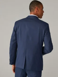 Next Bright Blue Regular Fit Textured Suit Jacket Online