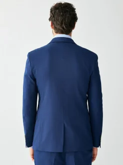 Next Skinny Fit Textured Suit Jacket Bright Blue New