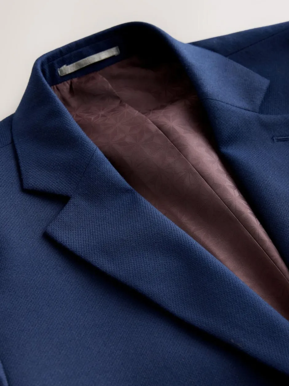 Next Skinny Fit Textured Suit Jacket Bright Blue New