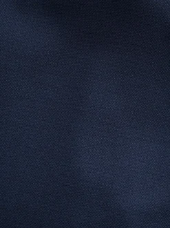 Next Slim Fit Signature Tollegno Italian Wool Textured Suit Jacket Bright Blue New