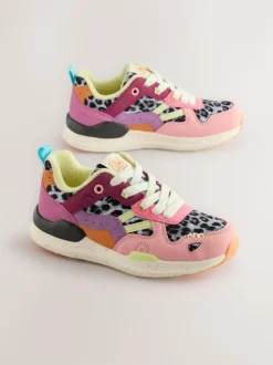 Next Colourblock Lace-Up Trainers Bright New
