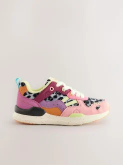 Next Colourblock Lace-Up Trainers Bright New