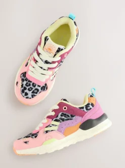 Next Colourblock Lace-Up Trainers Bright New
