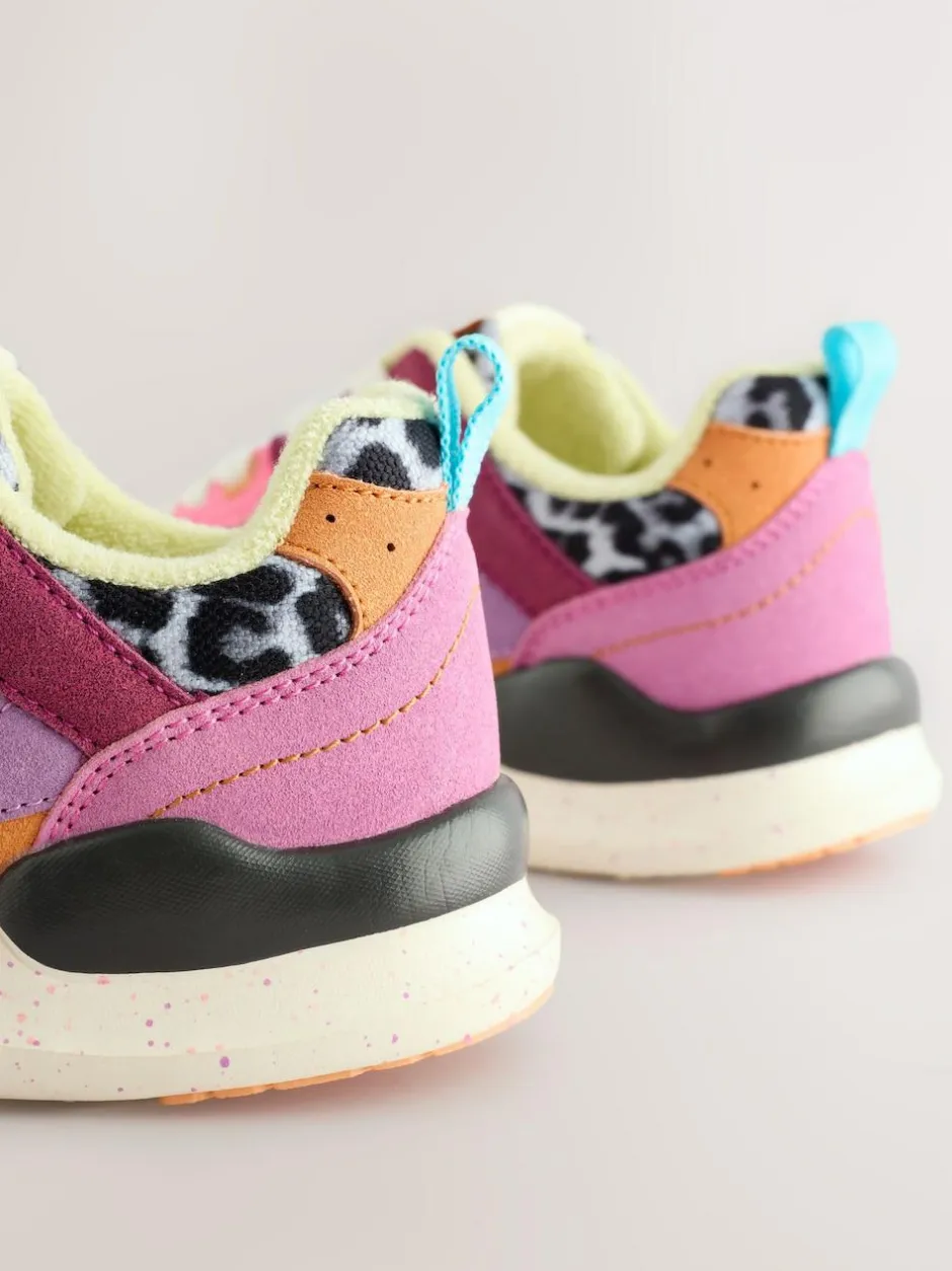 Next Colourblock Lace-Up Trainers Bright New