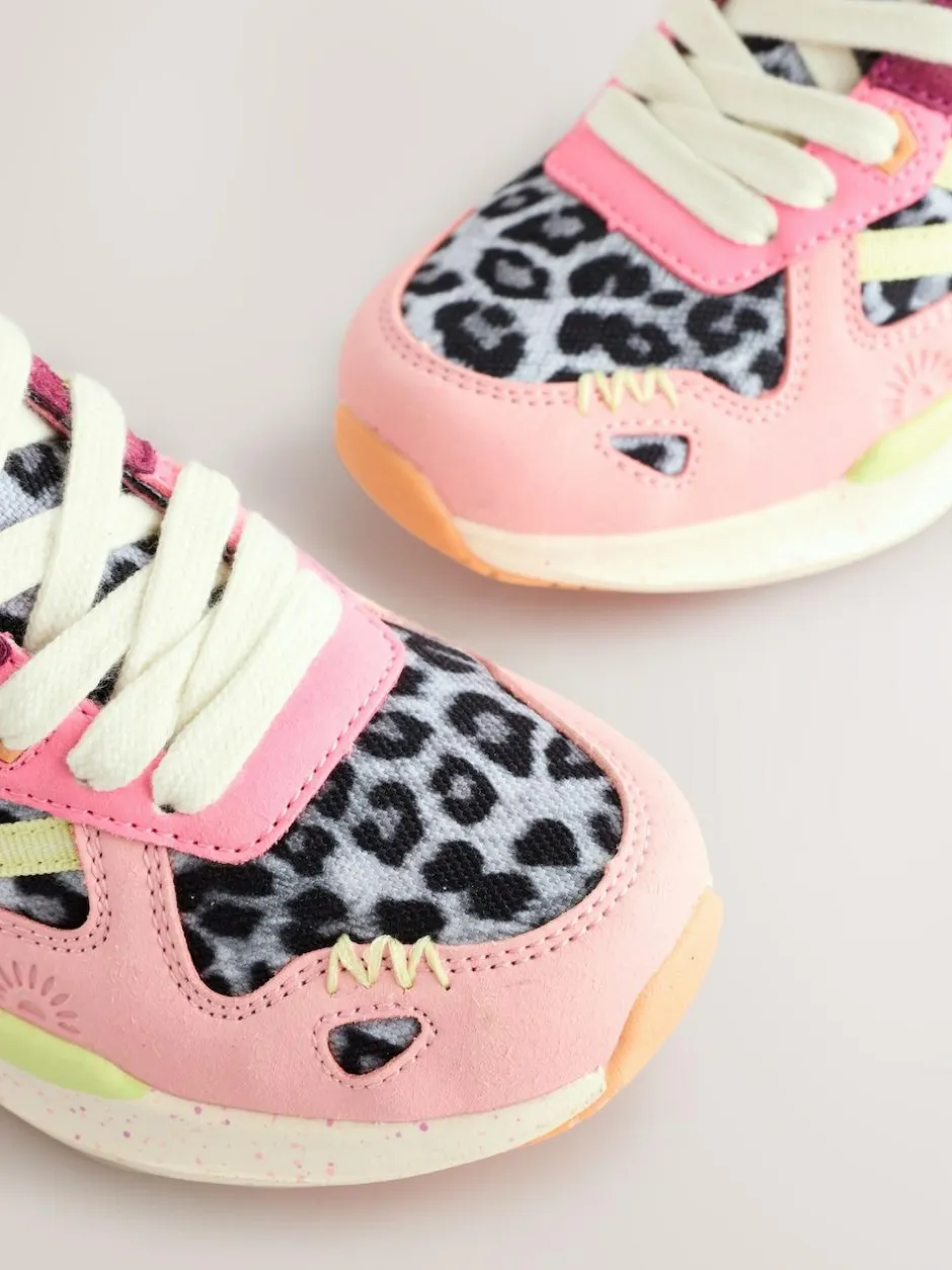 Next Colourblock Lace-Up Trainers Bright New