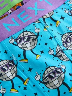 Next 8 pack Trunk Boxers Bright Disco Character Clearance