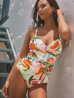 Next Bright Fruit/Tropical Print Shaping Tummy Control Swimsuit Outlet