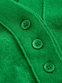 Next Bright Green Supersoft V-Neck Cardigan With Pockets New