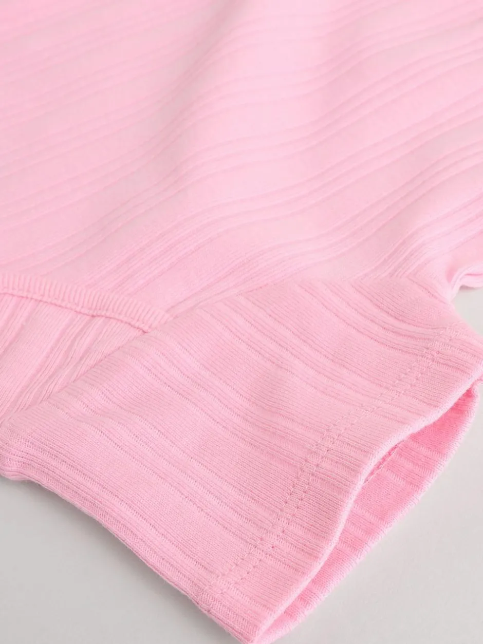 Next Bright Pink 5 Pack Short Sleeve Baby Bodysuits Outlet