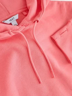Next Bright Pink Active Longline Overhead Seam Detail Supersoft Hoodie with Pockets Sale