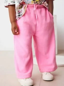 Next Bright Pink Wide Leg Sweat Joggers (3mths-7yrs) Clearance