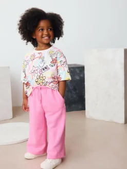 Next Bright Pink Wide Leg Sweat Joggers (3mths-7yrs) Clearance