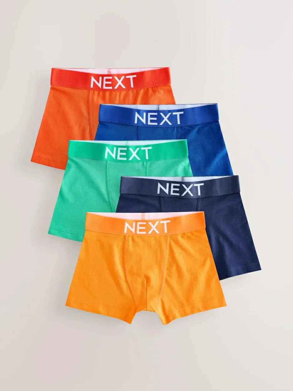 Next Bright Plain Trunks 5 Pack (1.5-16yrs) Hot
