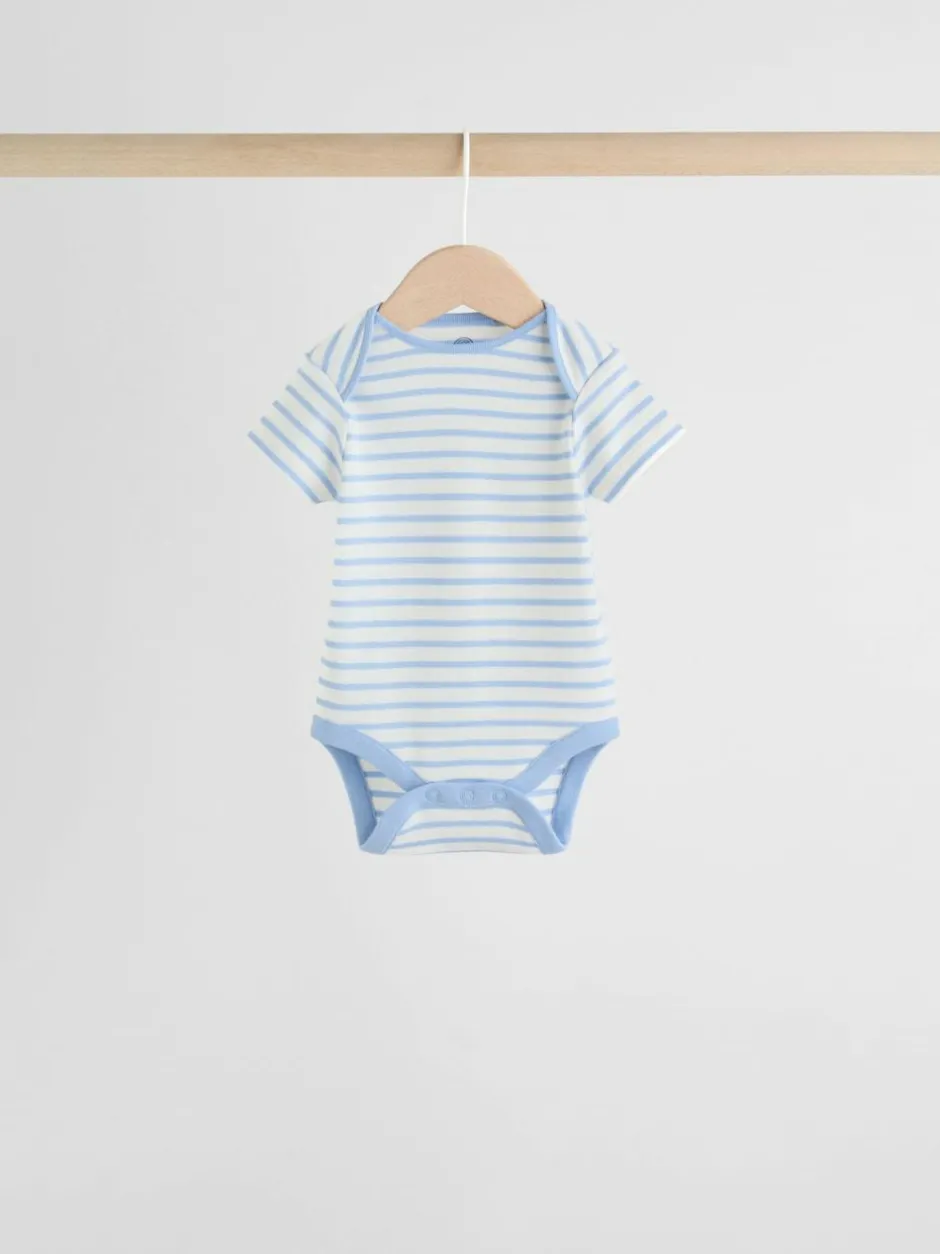 Next Bright Stripe Short Sleeve Baby Bodysuits 5 Pack Sale