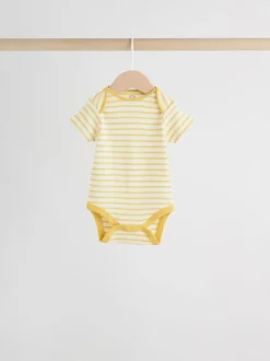 Next Bright Stripe Short Sleeve Baby Bodysuits 5 Pack Sale