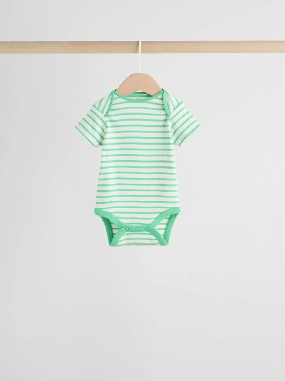 Next Bright Stripe Short Sleeve Baby Bodysuits 5 Pack Sale