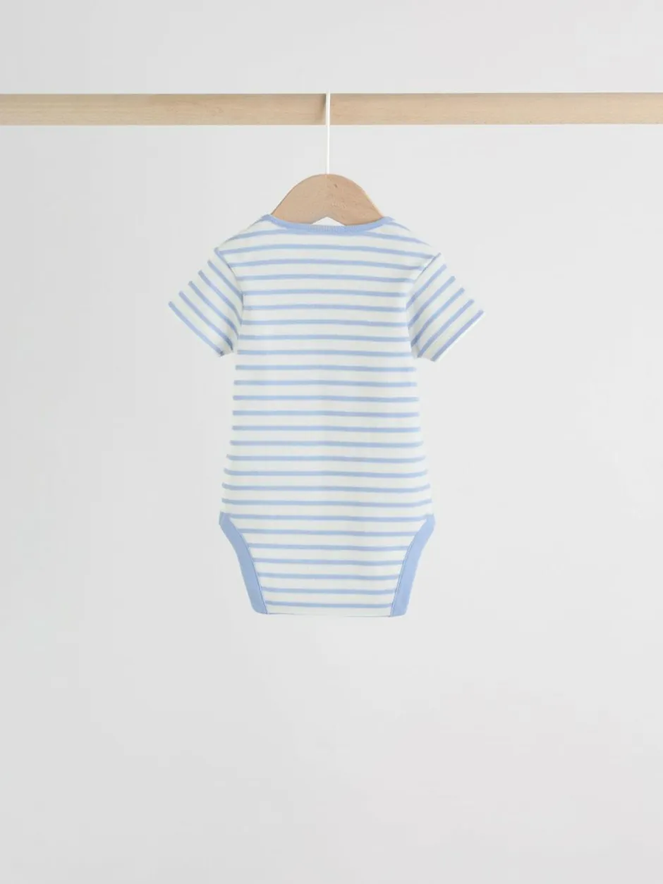 Next Bright Stripe Short Sleeve Baby Bodysuits 5 Pack Sale