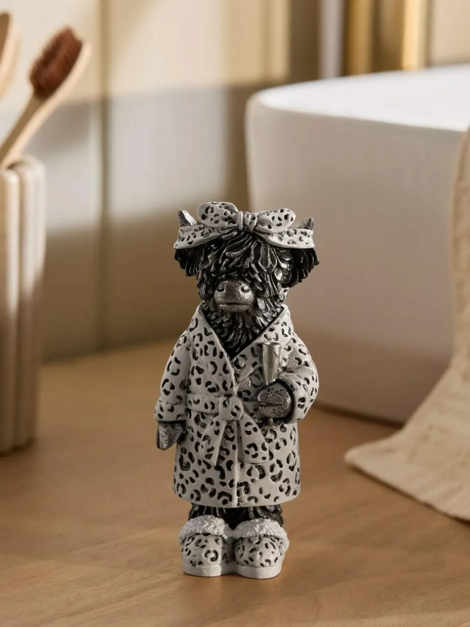 Next Bronze Hamish Leopard Print Bathroom Ornament Hot