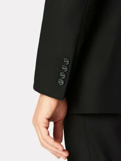 Brook Taverner Tailored Fit Washable Suit Jacket Black New