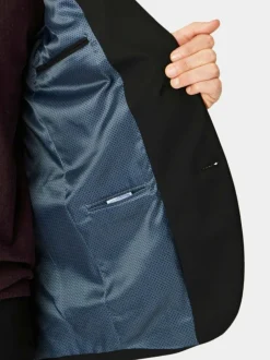 Brook Taverner Tailored Fit Washable Suit Jacket Black New