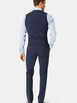 Brook Taverner Check Washable Waistcoat Blue New