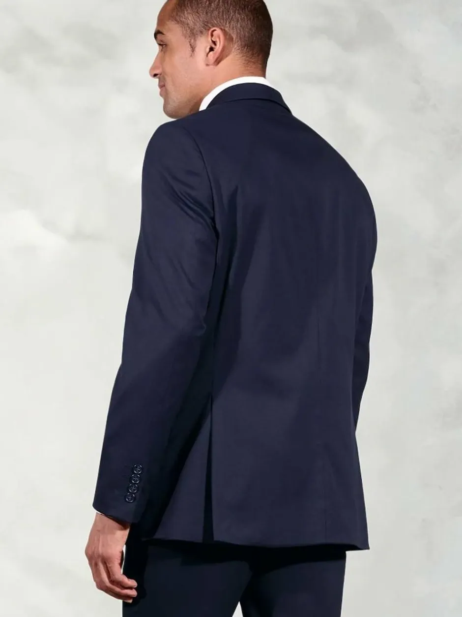 Brook Taverner Plain Suit Jacket Blue Hot