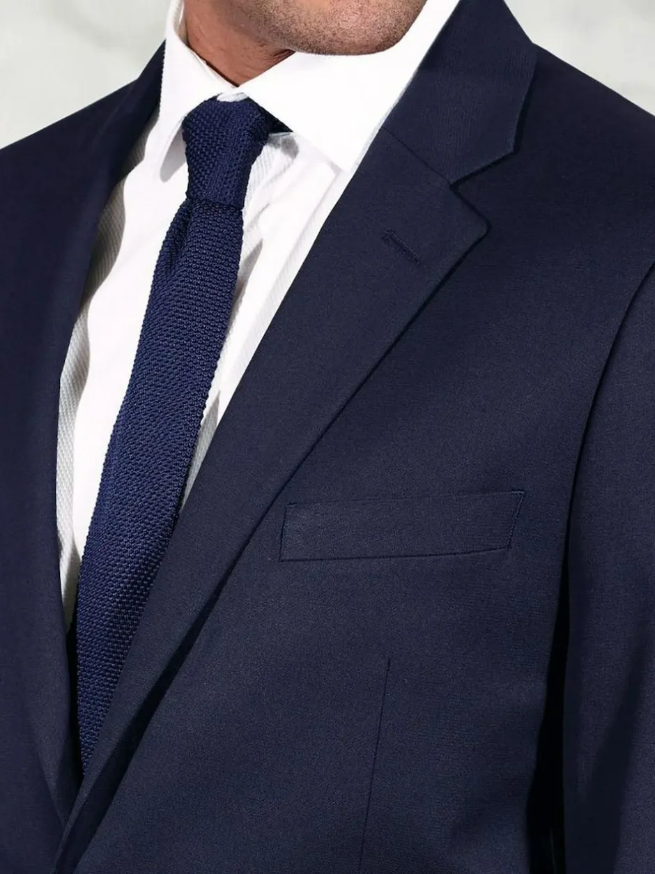 Brook Taverner Plain Suit Jacket Blue Hot