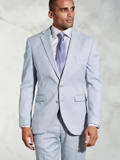 Brook Taverner Textured Occasion Suit Jacket Blue New