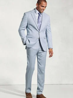 Brook Taverner Textured Occasion Suit Jacket Blue New