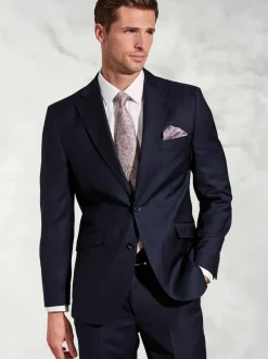 Brook Taverner Blue Wool Suit Jacket Best