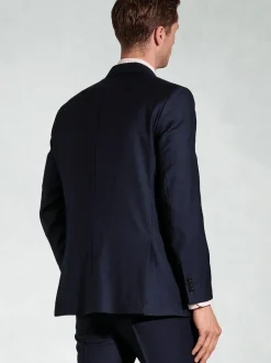 Brook Taverner Blue Wool Suit Jacket Best