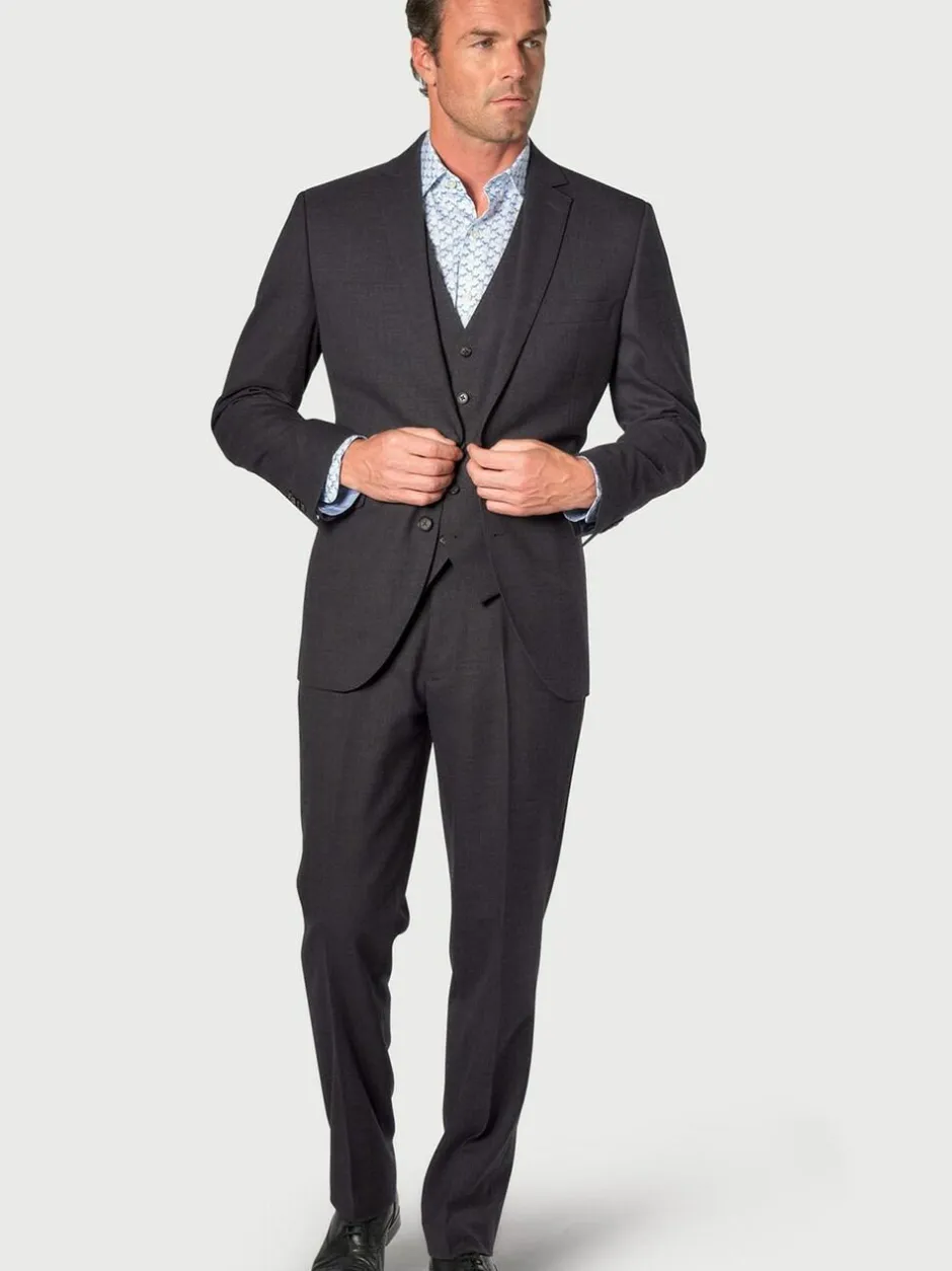 Brook Taverner Wool Blend Suit Jacket Grey