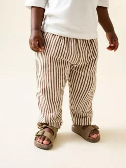 Next Brown & Ecru Stripe Lightweight Joggers (3mths-7yrs)