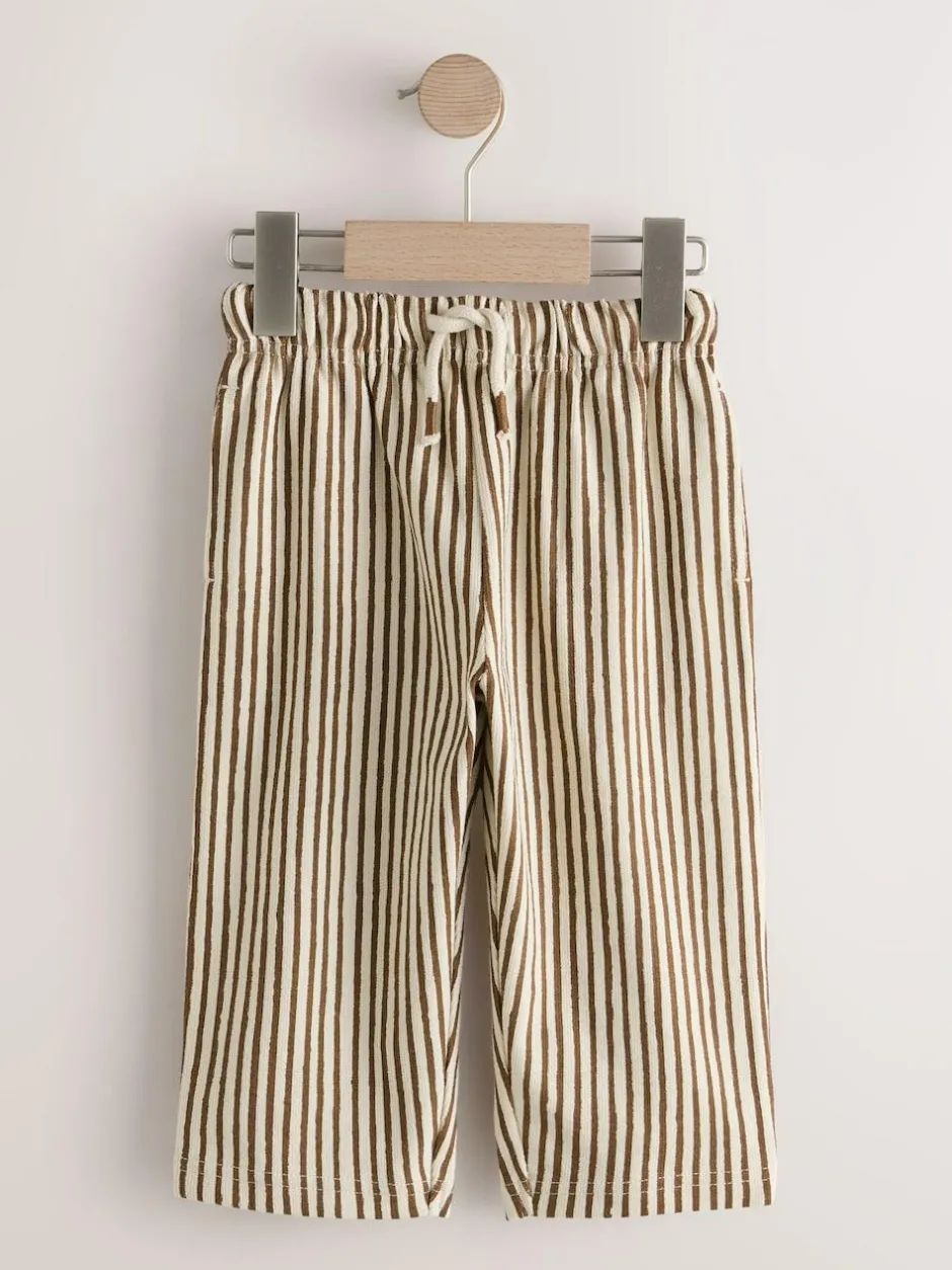 Next Brown & Ecru Stripe Lightweight Joggers (3mths-7yrs)