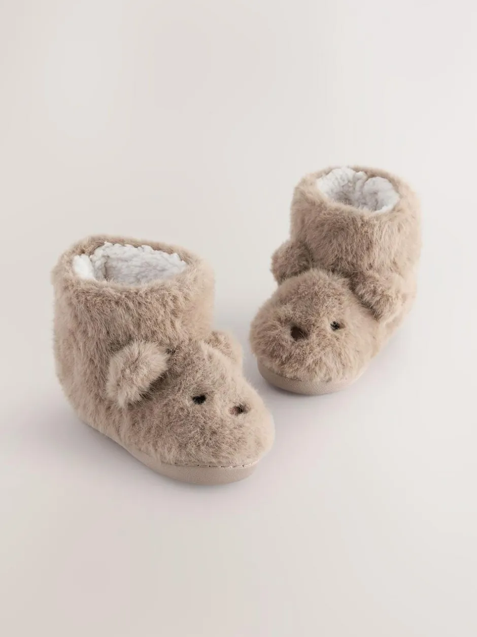 Next Brown Bear Warm Lined Slipper Boots Discount