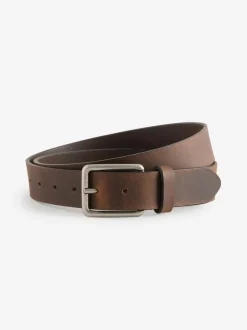 Next Burnished Leather Belt Brown