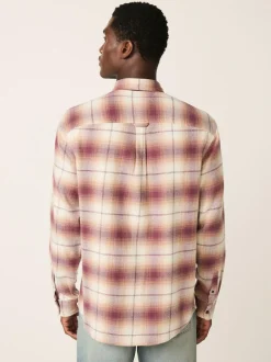 Next Check Long Sleeve Shirt Brown Sale