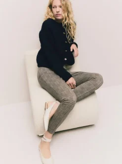 Next Ponte Leggings Brown Check Online