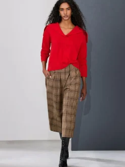 Next Brown Check Smart Culottes Hot